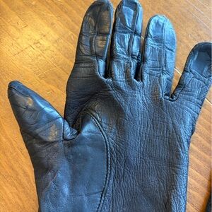 Aris Classic Black Leather Gloves Size 8 Professor Dark-academia Business Winter